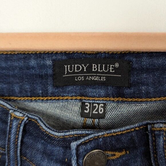 Judy Blue | Dark Wash Straight Leg Denim Jeans Size 3/26 - Picture 6 of 9